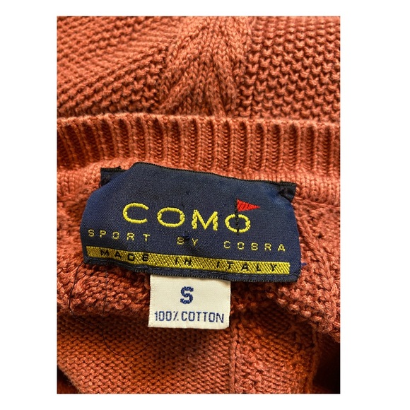 Vintage Como Sport by Cobra Cable Knit Pullover Sweater Made in Italy Size Small - Picture 5 of 5